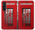 W0058 British Red Telephone Box Hülle Schutzhülle Taschen und Leder Flip für Sony Xperia 1 V