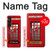 W0058 British Red Telephone Box Hülle Schutzhülle Taschen und Leder Flip für Sony Xperia 1 V