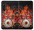 W1431 Skull Drum Fire Rock Hülle Schutzhülle Taschen und Leder Flip für Sony Xperia 1 V