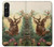 W2841 Vintage Reindeer Christmas Hülle Schutzhülle Taschen und Leder Flip für Sony Xperia 1 V