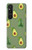 W3285 Avocado Fruit Pattern Hülle Schutzhülle Taschen und Leder Flip für Sony Xperia 1 V