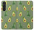 W3285 Avocado Fruit Pattern Hülle Schutzhülle Taschen und Leder Flip für Sony Xperia 1 V