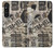 W3441 Vintage Travel Hülle Schutzhülle Taschen und Leder Flip für Sony Xperia 1 V