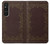 W3553 Vintage Book Cover Hülle Schutzhülle Taschen und Leder Flip für Sony Xperia 1 V