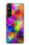 W3677 Colorful Brick Mosaics Hülle Schutzhülle Taschen und Leder Flip für Sony Xperia 1 V
