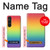 W3698 LGBT Gradient Pride Flag Hülle Schutzhülle Taschen und Leder Flip für Sony Xperia 1 V
