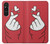 W3701 Mini Heart Love Sign Hülle Schutzhülle Taschen und Leder Flip für Sony Xperia 1 V