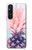 W3711 Pink Pineapple Hülle Schutzhülle Taschen und Leder Flip für Sony Xperia 1 V