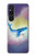 W3802 Dream Whale Pastel Fantasy Hülle Schutzhülle Taschen und Leder Flip für Sony Xperia 1 V