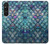 W3809 Mermaid Fish Scale Hülle Schutzhülle Taschen und Leder Flip für Sony Xperia 1 V