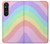 W3810 Pastel Unicorn Summer Wave Hülle Schutzhülle Taschen und Leder Flip für Sony Xperia 1 V