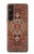 W3813 Persian Carpet Rug Pattern Hülle Schutzhülle Taschen und Leder Flip für Sony Xperia 1 V