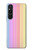 W3849 Colorful Vertical Colors Hülle Schutzhülle Taschen und Leder Flip für Sony Xperia 1 V