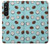 W3860 Coconut Dot Pattern Hülle Schutzhülle Taschen und Leder Flip für Sony Xperia 1 V