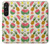 W3883 Fruit Pattern Hülle Schutzhülle Taschen und Leder Flip für Sony Xperia 1 V