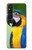 W3888 Macaw Face Bird Hülle Schutzhülle Taschen und Leder Flip für Sony Xperia 1 V