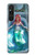 W3911 Cute Little Mermaid Aqua Spa Hülle Schutzhülle Taschen und Leder Flip für Sony Xperia 1 V