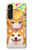 W3918 Baby Corgi Dog Corgi Girl Candy Hülle Schutzhülle Taschen und Leder Flip für Sony Xperia 1 V