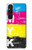 W3930 Cyan Magenta Yellow Key Hülle Schutzhülle Taschen und Leder Flip für Sony Xperia 1 V