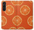 W3946 Seamless Orange Pattern Hülle Schutzhülle Taschen und Leder Flip für Sony Xperia 1 V
