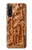 W1307 Fish Wood Carving Graphic Printed Hülle Schutzhülle Taschen und Leder Flip für Sony Xperia 10 V