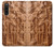 W1307 Fish Wood Carving Graphic Printed Hülle Schutzhülle Taschen und Leder Flip für Sony Xperia 10 V