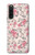 W3095 Vintage Rose Pattern Hülle Schutzhülle Taschen und Leder Flip für Sony Xperia 10 V