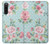 W3494 Vintage Rose Polka Dot Hülle Schutzhülle Taschen und Leder Flip für Sony Xperia 10 V