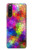 W3677 Colorful Brick Mosaics Hülle Schutzhülle Taschen und Leder Flip für Sony Xperia 10 V