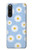 W3681 Daisy Flowers Pattern Hülle Schutzhülle Taschen und Leder Flip für Sony Xperia 10 V