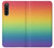 W3698 LGBT Gradient Pride Flag Hülle Schutzhülle Taschen und Leder Flip für Sony Xperia 10 V