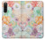 W3705 Pastel Floral Flower Hülle Schutzhülle Taschen und Leder Flip für Sony Xperia 10 V