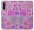 W3710 Pink Love Heart Hülle Schutzhülle Taschen und Leder Flip für Sony Xperia 10 V