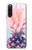 W3711 Pink Pineapple Hülle Schutzhülle Taschen und Leder Flip für Sony Xperia 10 V