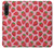 W3719 Strawberry Pattern Hülle Schutzhülle Taschen und Leder Flip für Sony Xperia 10 V