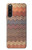 W3752 Zigzag Fabric Pattern Graphic Printed Hülle Schutzhülle Taschen und Leder Flip für Sony Xperia 10 V