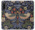 W3791 William Morris Strawberry Thief Fabric Hülle Schutzhülle Taschen und Leder Flip für Sony Xperia 10 V