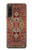 W3813 Persian Carpet Rug Pattern Hülle Schutzhülle Taschen und Leder Flip für Sony Xperia 10 V