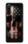 W3850 American Flag Skull Hülle Schutzhülle Taschen und Leder Flip für Sony Xperia 10 V