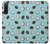 W3860 Coconut Dot Pattern Hülle Schutzhülle Taschen und Leder Flip für Sony Xperia 10 V