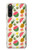 W3883 Fruit Pattern Hülle Schutzhülle Taschen und Leder Flip für Sony Xperia 10 V