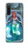 W3911 Cute Little Mermaid Aqua Spa Hülle Schutzhülle Taschen und Leder Flip für Sony Xperia 10 V