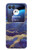 W3906 Navy Blue Purple Marble Hülle Schutzhülle Taschen Flip für Motorola Razr 40 Ultra