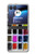 W3956 Watercolor Palette Box Graphic Hülle Schutzhülle Taschen Flip für Motorola Razr 40 Ultra