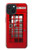 W0058 British Red Telephone Box Hülle Schutzhülle Taschen und Leder Flip für iPhone 15