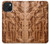 W1307 Fish Wood Carving Graphic Printed Hülle Schutzhülle Taschen und Leder Flip für iPhone 15