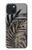 W3692 Gray Black Palm Leaves Hülle Schutzhülle Taschen und Leder Flip für iPhone 15