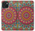 W3694 Hippie Art Pattern Hülle Schutzhülle Taschen und Leder Flip für iPhone 15