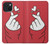 W3701 Mini Heart Love Sign Hülle Schutzhülle Taschen und Leder Flip für iPhone 15