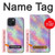 W3706 Pastel Rainbow Galaxy Pink Sky Hülle Schutzhülle Taschen und Leder Flip für iPhone 15